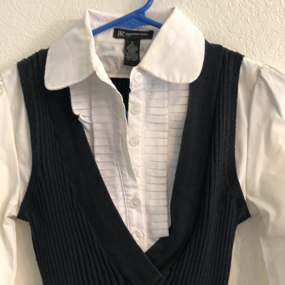 INC Blouse with sweater vest - Picture 2 of 2